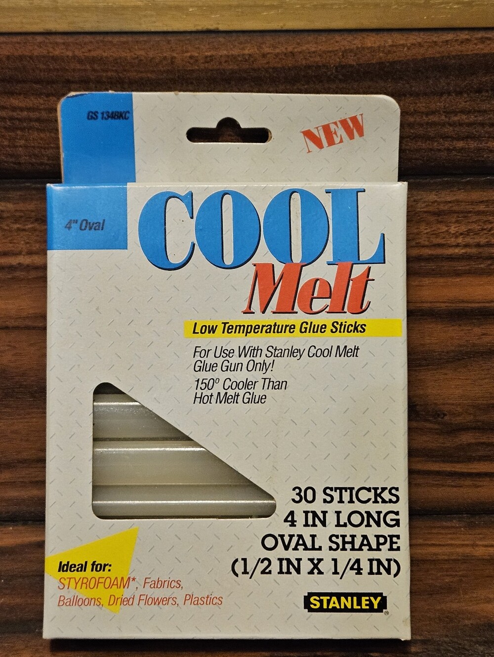 Stanley Cool Melt Low Temperature Glue Sticks 4" Oval Shape 1/2" x 1/4" 30 Stick